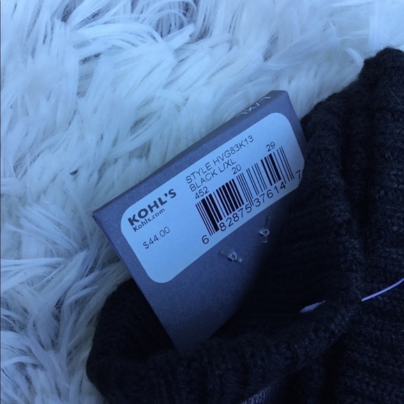 Men’s Van Heusen NWT black faux leather (#9 l/xl #10 m/L) - Picture 4 of 7